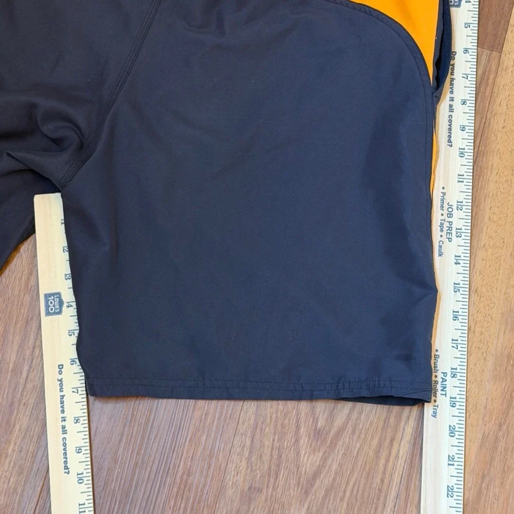 2010s Nike Gray & Yellow Swim Trunk Shorts Men's Size Large